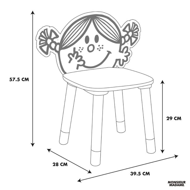 Kinderstoel Madame Bonheur - geel