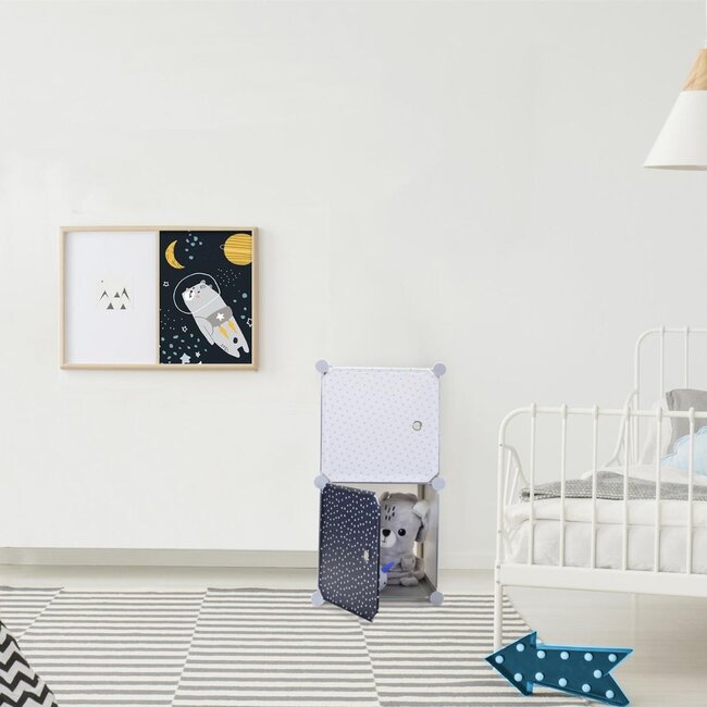 Opbergkubus - 2 stuks 30x30 cm - grijs