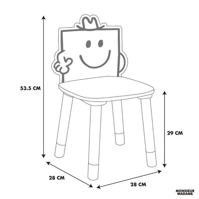 Kinderstoel Monsieur Costaud - rood