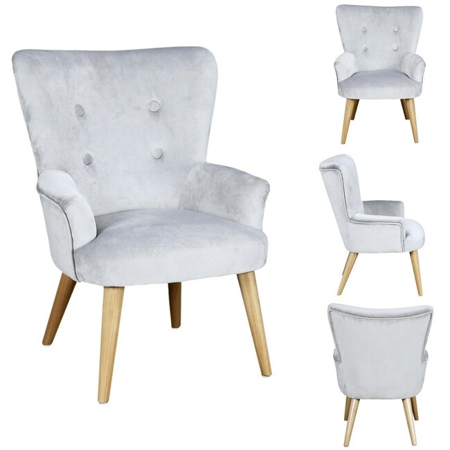 Kinderfauteuil met armleuningen - grijs