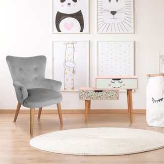 Home deco kids Kinderfauteuil met armleuningen - grijs