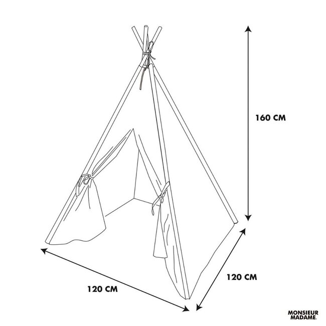 Tipi tent speeltent Monsieur Heureux