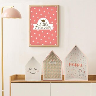 Home deco kids Little Princess - set van 3 nestkastjes voor kinderkamer