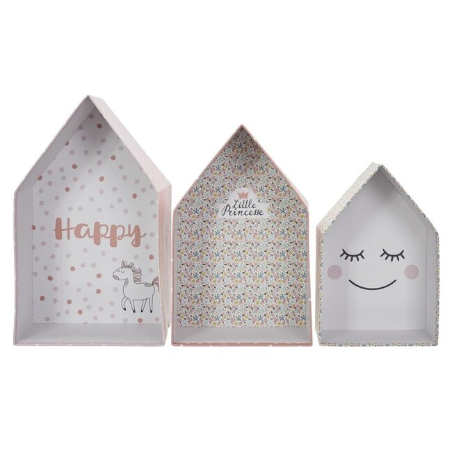 Little Princess - set van 3 nestkastjes voor kinderkamer