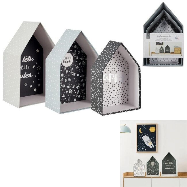 My Little Heroes - set van 3 nestkastjes voor kinderkamer