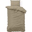 Microvezel dekbedovertrek Dallas - taupe - 140x220 + 60x70cm
