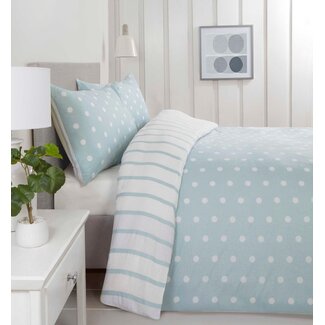 So Soft Microvezel dekbedovertrek Spots & Stripes - blauw