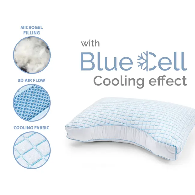 3D Blue Cell Tech Verkoelend Microgel - Neksteun Kussen