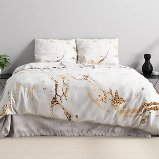 Sleeptime Katoen satijn dekbedovertrek Bianco wit