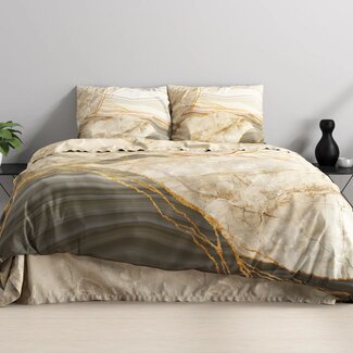 Sleeptime Katoensatijn dekbedovertrek Botticino taupe