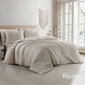 Papillon® Katoen percal dekbedovertrek Rome - Zand - Mousseline