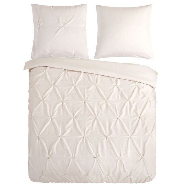 Microvezel dekbedovertrek Plooi - zand