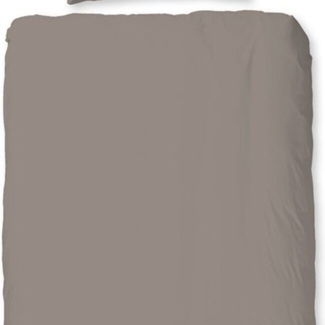 Katoensatijn dekbedovertrek uni - clay