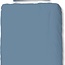 Katoensatijn dekbedovertrek uni ice blauw