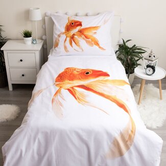 Sweet Home Katoen dekbedovertrek Goudvis - eenpersoons