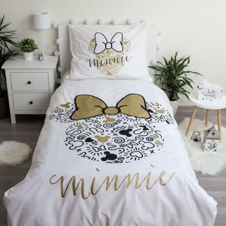 Disney & Licentie Minnie Mouse dekbedovertrek Gold - katoen - eenpersoons
