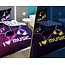 Glow in the dark dekbedovertrek I love music - katoen - 140x200 + 70x80 cm