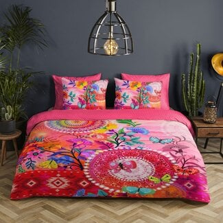 HiP HIP Gisela Dekbedovertrek – Katoen Satijn 200TC – Bloemen & Mandala Design