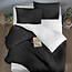 Katoen dekbedovertrek double face - zwart - wit