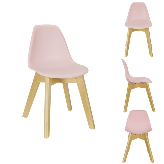 Kinderstoel (per 2st) - Scandinavisch design - roze