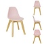Kinderstoel (per 2st) - Scandinavisch design - roze