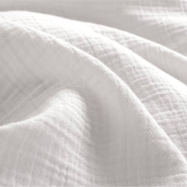 Katoen percal dekbedovertrek Rome - crème - mousseline