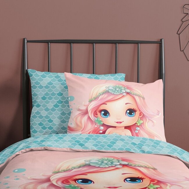 Katoen kinderdekbedovertrek Alisse - 140x220 + 60x70 cm