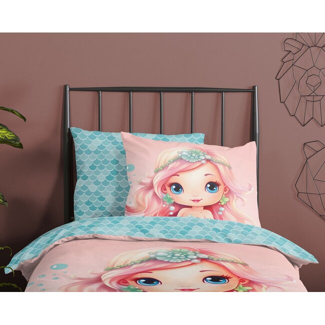 Katoen kinderdekbedovertrek Alisse - 140x220 + 60x70 cm