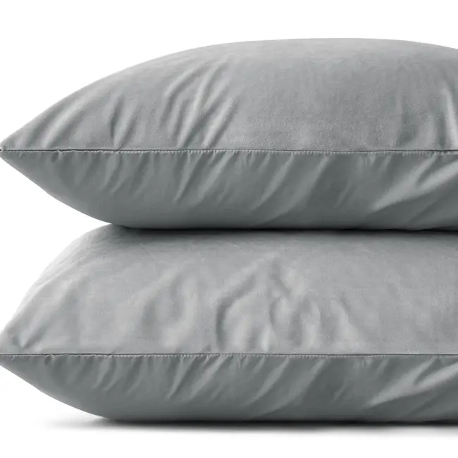 Velvet kussensloop (Per 2 st) - Grijs