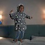 Hoodie kinderen - grijs met sterren - glow in the dark