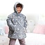 Hoodie kinderen - grijs met sterren - glow in the dark