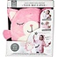 Kinder fleece hoodie - roze met katten oortjes