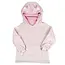 Kinder fleece hoodie - roze met katten oortjes