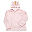 Kinder hoodie unicorn - lichtroze met unicorn capuchon
