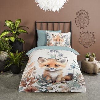 Good Morning Katoen dekbedovertrek Foxx - eenpersoons