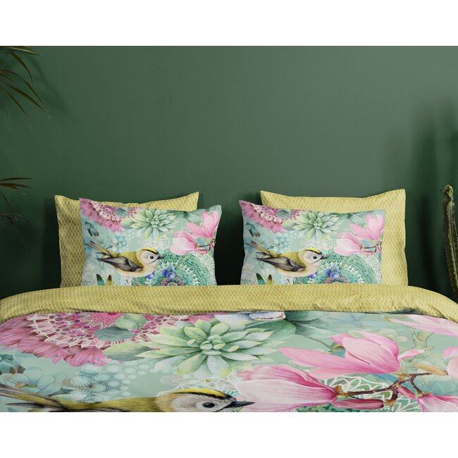 Katoen satijn dekbedovertrek Xabine