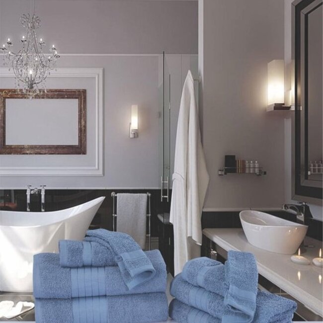 Handdoekken - katoen 500 gr/m² - ice blauw