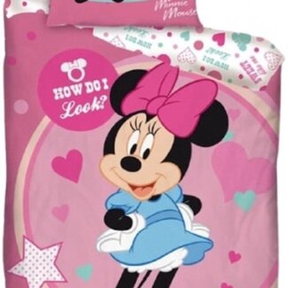 Disney & Licentie Minnie Mouse dekbedovertrek How do I look - microvezel - eenpersoons