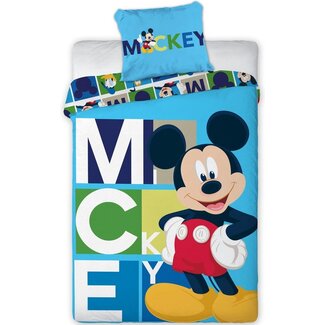 Disney & Licentie Mickey Mouse dekbedovertrek Blocks  - microvezel - eenpersoons