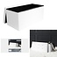 Opbergbank met afneembare deksel - wit - 76.5 x 37.5 x 37.5 cm - opvouwbaar