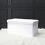 Opbergbank met afneembare deksel - wit - 76.5 x 37.5 x 37.5 cm - opvouwbaar