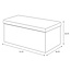 Opbergbank met afneembare deksel - wit - 76.5 x 37.5 x 37.5 cm - opvouwbaar