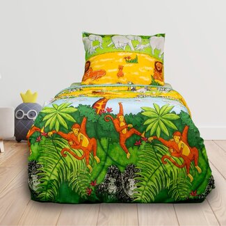 .Decoware® Katoen dekbedovertrek Jungle - eenpersoons