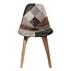 Patchwork stoel - grijs - taupe