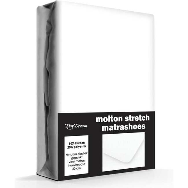 Molton stretch hoeslaken 90x220 cm