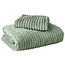 Teddy dekbedovertrek Rib fleece - groen - onderkant microvezel