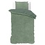 Teddy dekbedovertrek Rib fleece - groen - onderkant microvezel