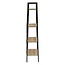 Wandrek met 4 lagen - Boekenkast - Houten planken met zwart metaal frame
