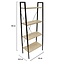 Wandrek met 4 lagen - houten planken met zwart metalen frame