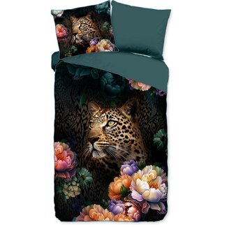 Descanso Katoensatijn dekbedovertrek Mizz luipaard